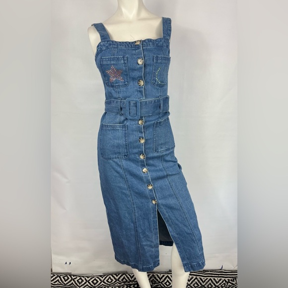 Show Me Your MuMu Dresses & Skirts - MUMU BLUE Denim Dress